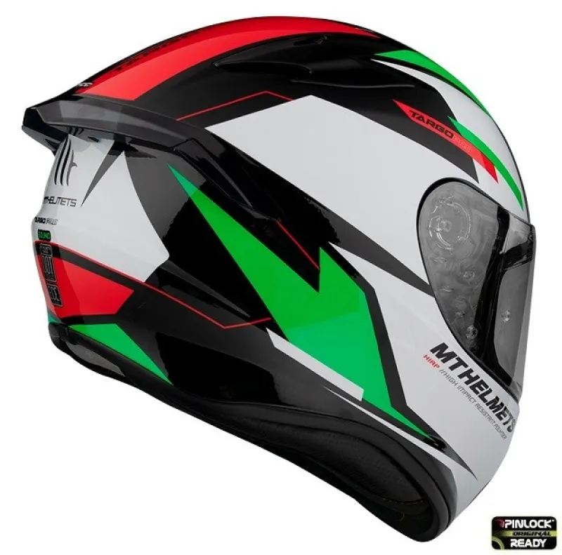 Imaginea numarul 3 reprezentatand Cască moto integrală MT Targo Pro Sound - Verde Lucios - ABS, ECE/DOT