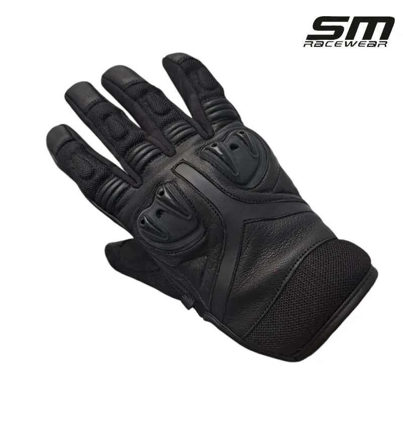 Imaginea numarul 3 reprezentatand Mănuși moto SM Racewear Kashiro - Piele naturală moale, Protectii tari monturi/degete