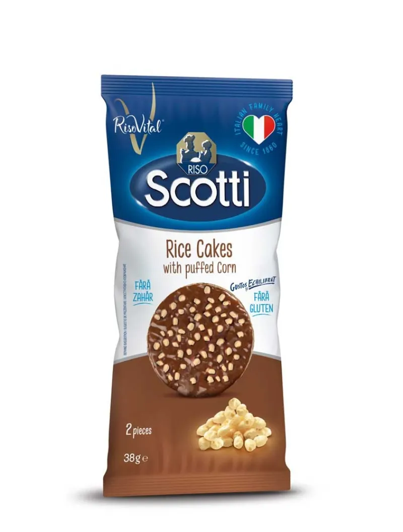 Imagine pentru Tartine Orez Cu Ciocolată Fără Zahar 38G Riso Scotti