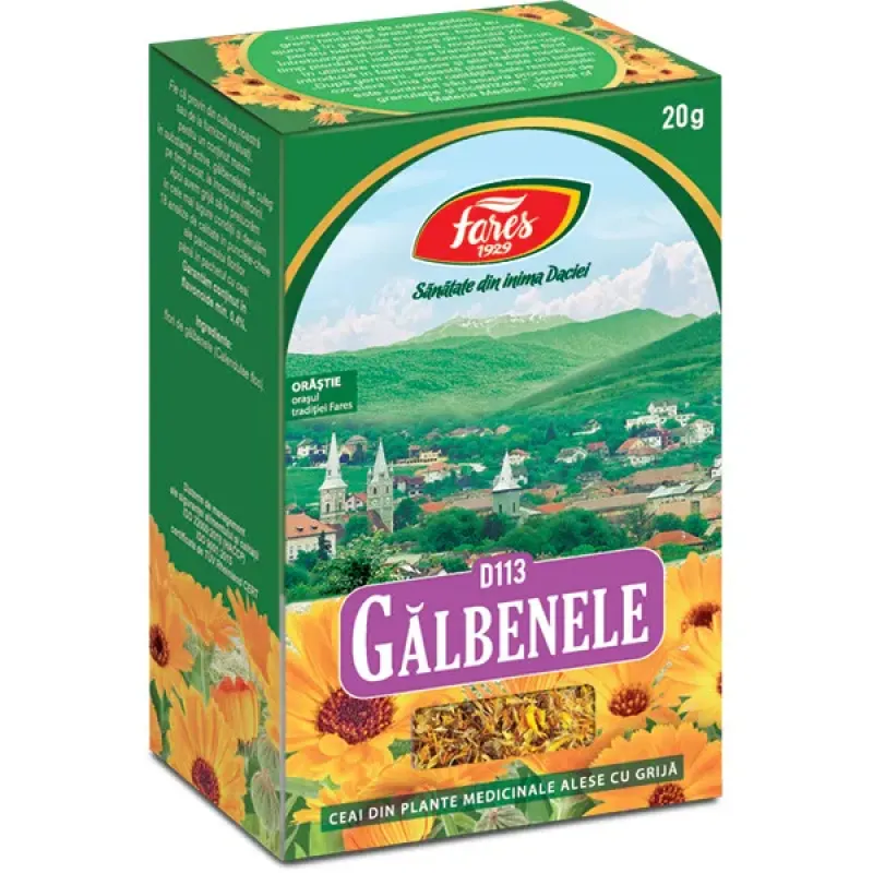 Imagine pentru Ceai Fares, cu flori de Galbenele, punga 20g