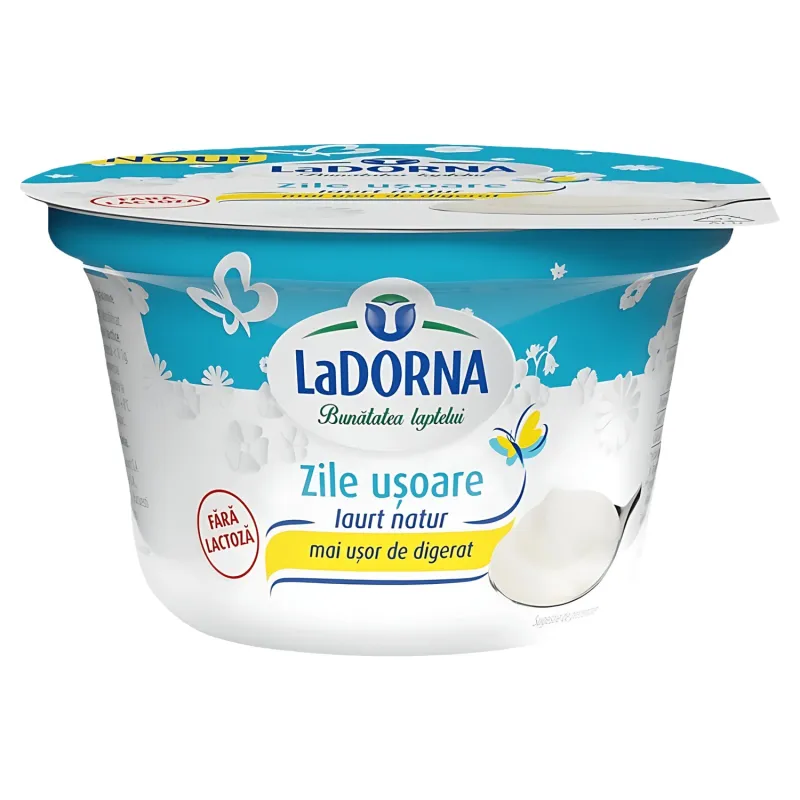 Imagine pentru Iaurt natural fără lactoza LaDorna, 2% grasime, 150 g