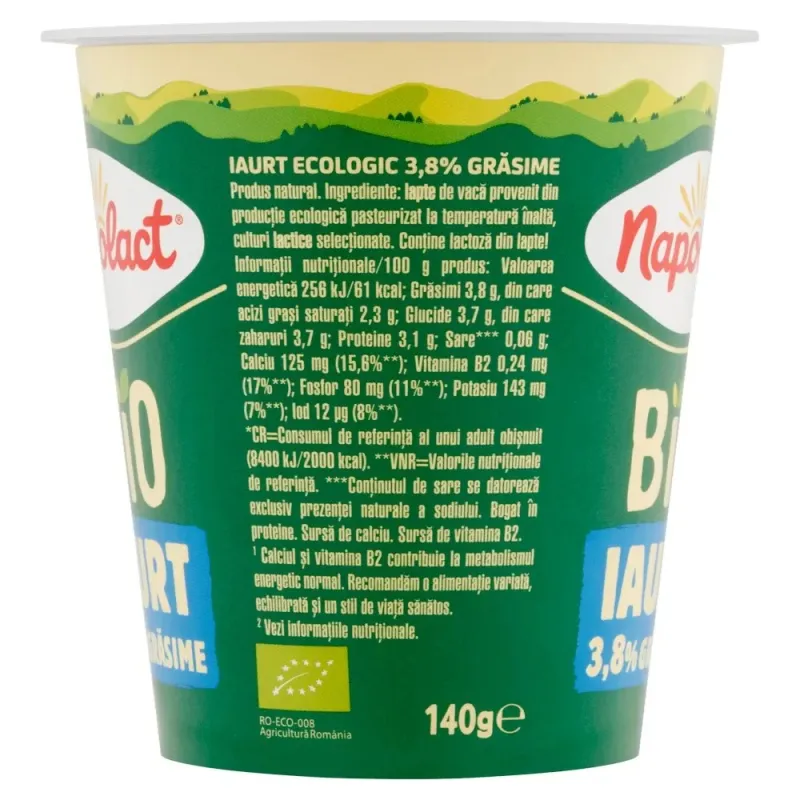 Imaginea numarul 4 reprezentatand Iaurt BIO Napolact, 140 g
