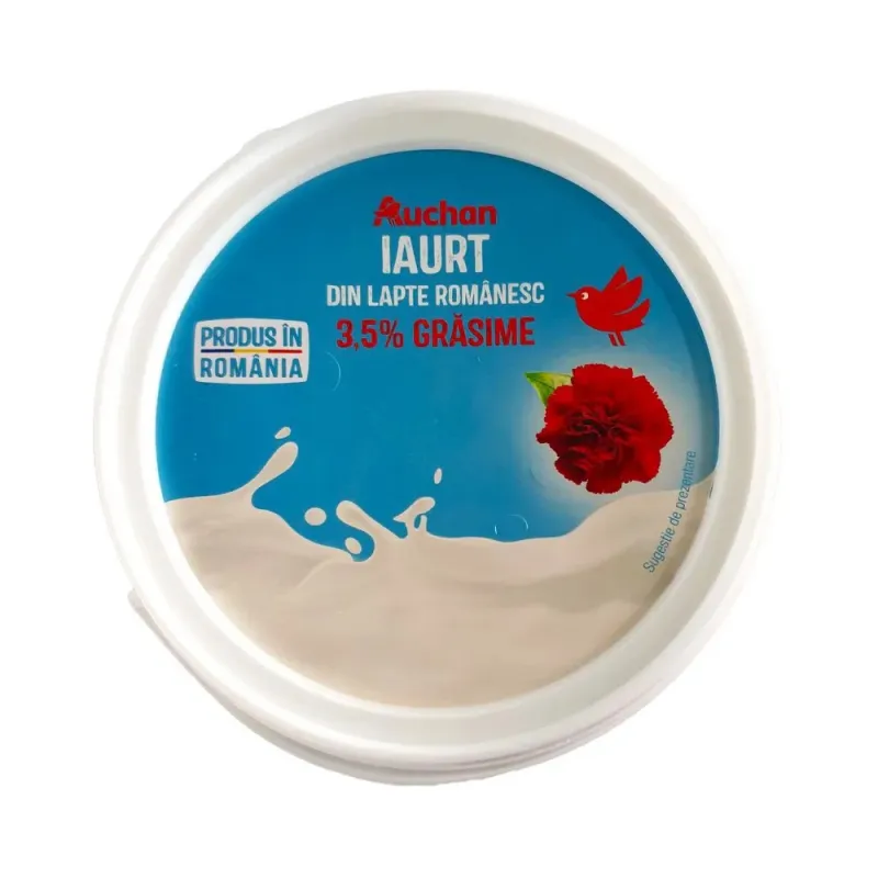 Imaginea numarul 4 reprezentatand Iaurt natur Auchan, 3.5% grasime, 900 g