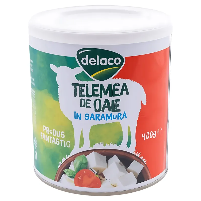 Imagine pentru Telemea de oaie in saramura Delaco, 400 g