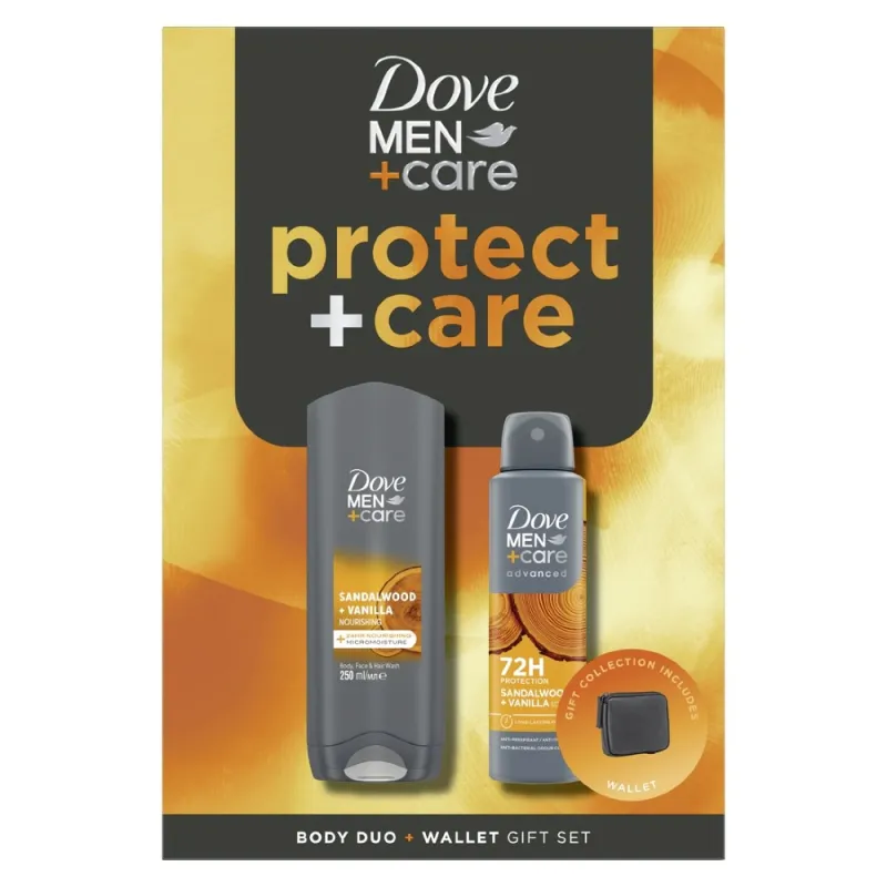 Imagine pentru Set Cadou Dove Men+Care Advanced Deodorant Sandalwood 150 ml & Dove Men+Care Gel de duș Sandalwood