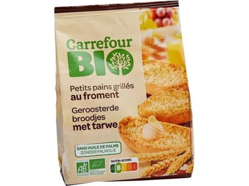 Imagine pentru Pâine Prăjită 225G Carrefour Bio