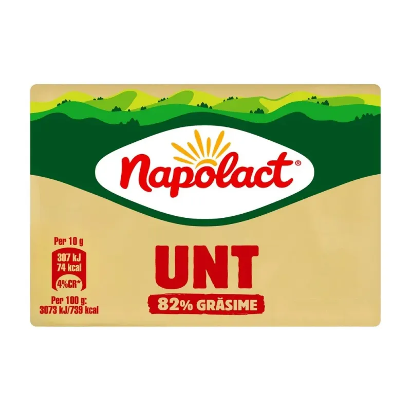 Imaginea numarul 2 reprezentatand Unt Napolact, 82% grasime, 180 g