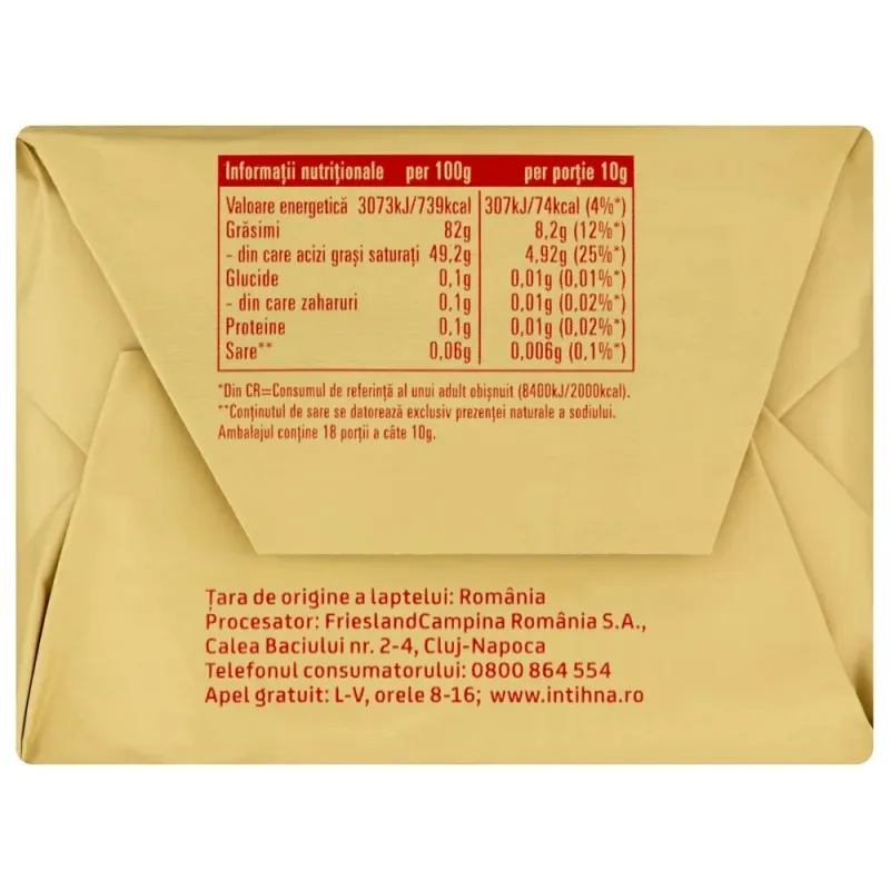 Imaginea numarul 3 reprezentatand Unt Napolact, 82% grasime, 180 g
