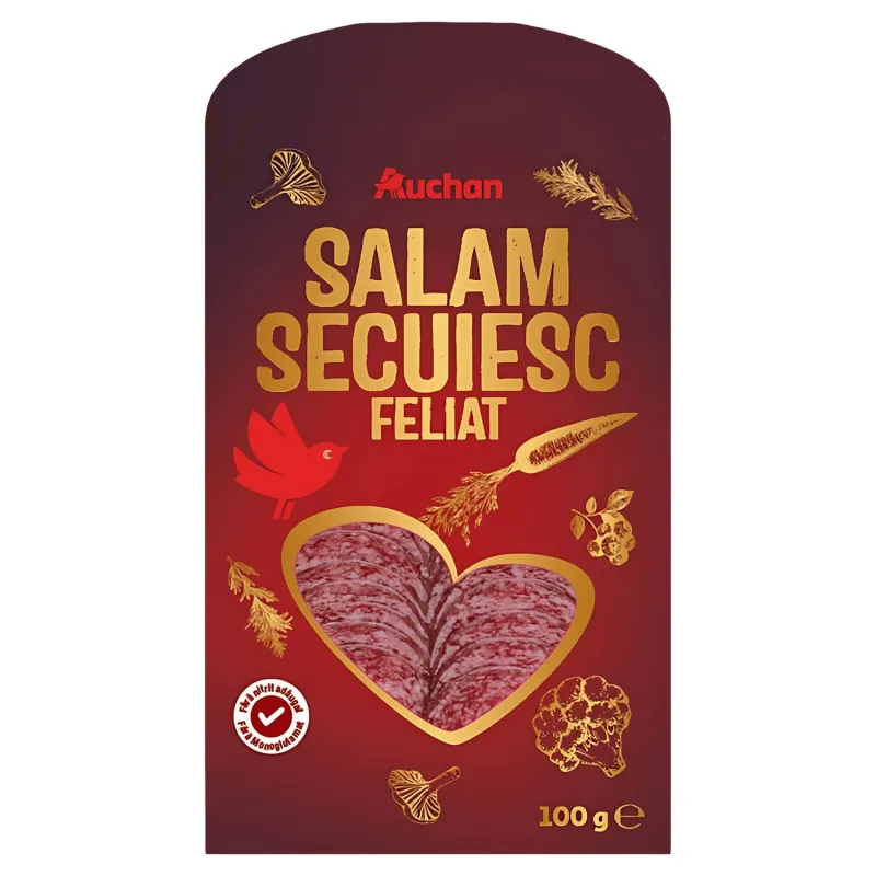Imagine pentru Salam Secuiesc feliat Auchan, 100 g