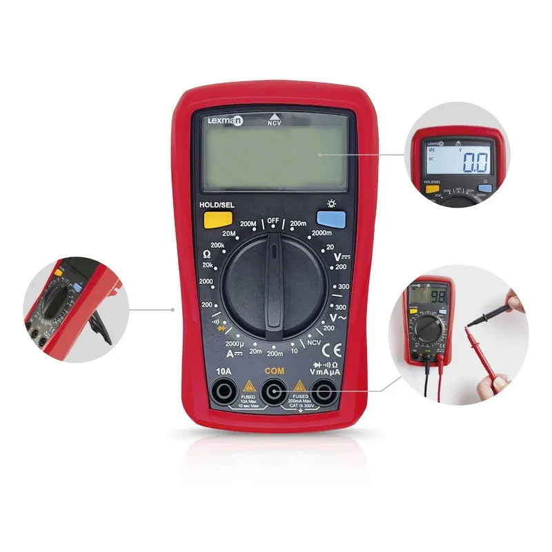 Imaginea numarul 8 reprezentatand Multimetru universal, digital, Lexman