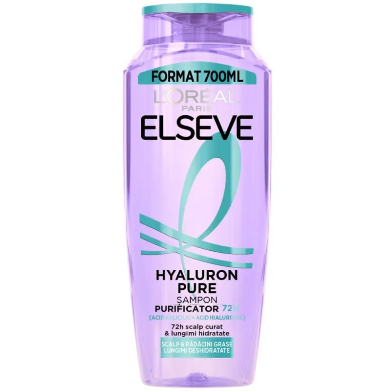 Imagine pentru Șampon purificator L'Oreal Paris Elseve Hyaluron Pure, 700 ml