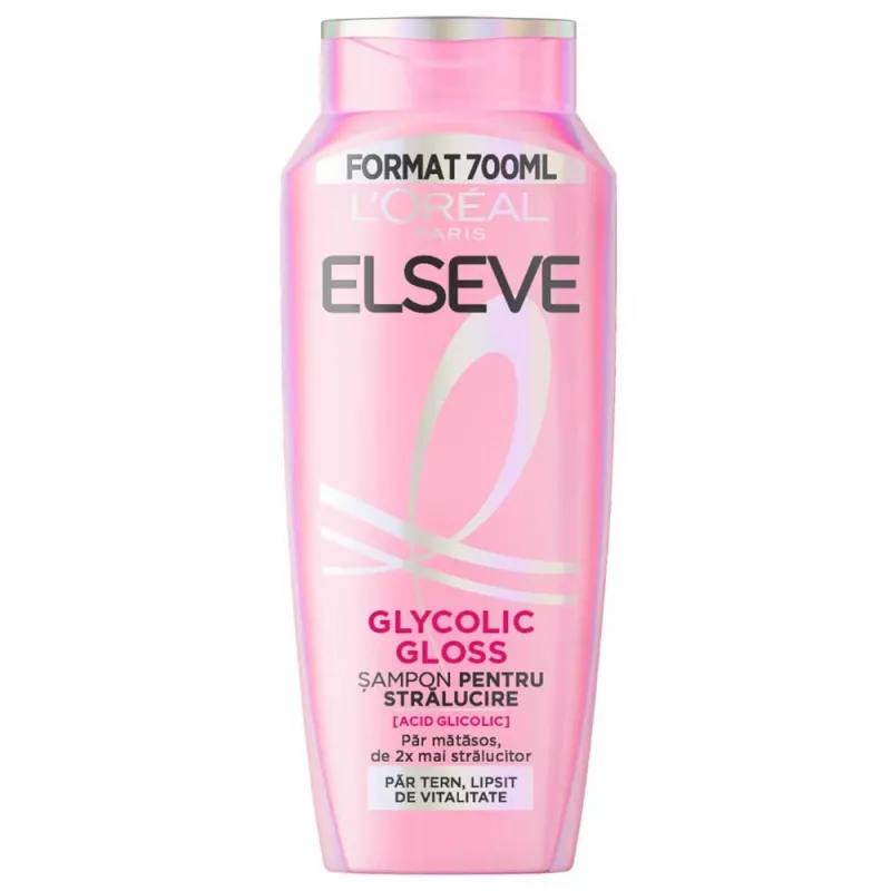 Imagine pentru Șampon L'Oreal Paris Elseve Glycolic Gloss pentru stralucirea parului, 700 ml