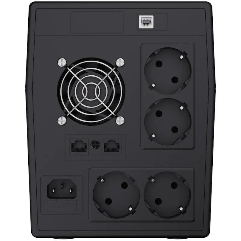 Imaginea numarul 5 reprezentatand UPS Green Cell Line Interactiv L2000VA/1200W, Afisaj LCD, 4x Schuko