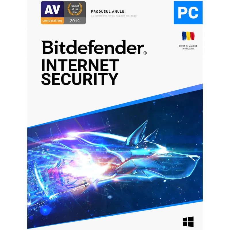 Imagine pentru Bitdefender Internet Security, 2 dispozitive (1 + 1 gratuit), 1 an, licență retail