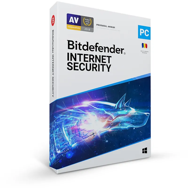 Imaginea numarul 2 reprezentatand Bitdefender Internet Security, 5 dispozitive, 1 an, licență retail