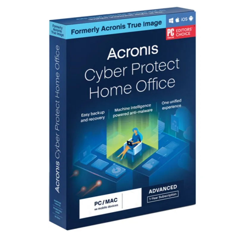 Imagine pentru Acronis Cyber Protect Home Office Advanced, 3 PC/Mac, 50 GB cloud, abonament 1 an