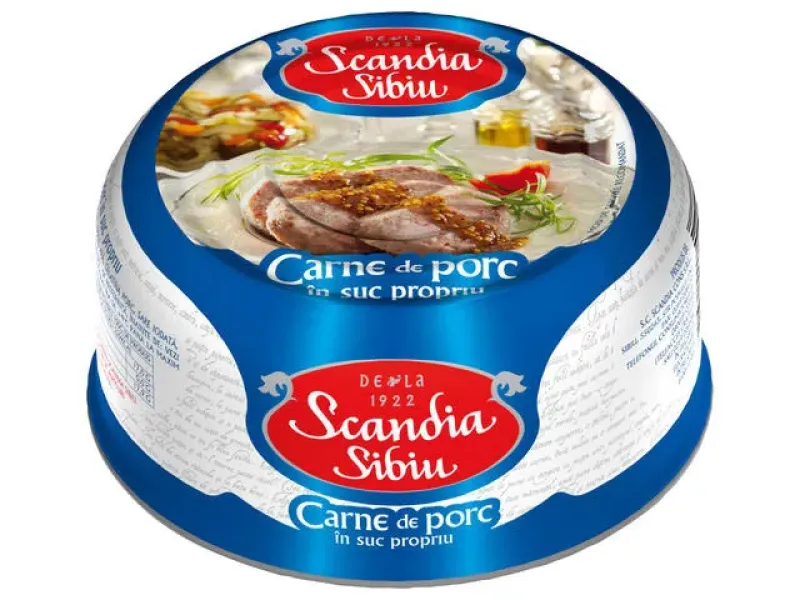 Imagine pentru Conserva Scandia Sibiu carne de porc 300g