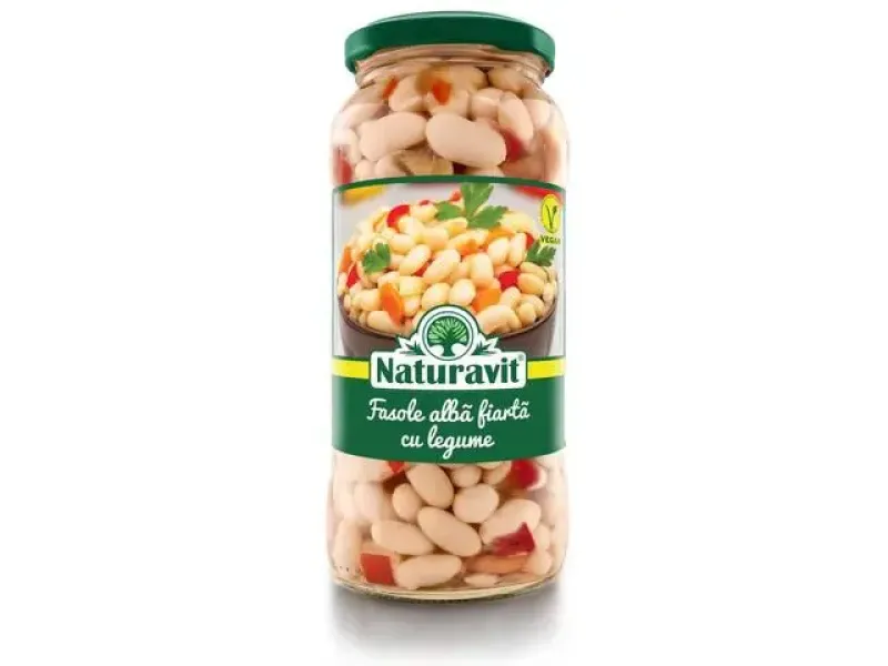 Imagine pentru Fasole alba fiarta cu legume Naturavit 540g