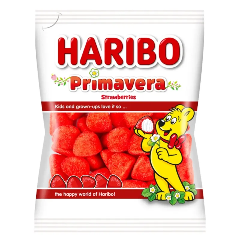Imagine pentru Bomboane gumate Haribo Primavera cu aroma de capsune 100 g