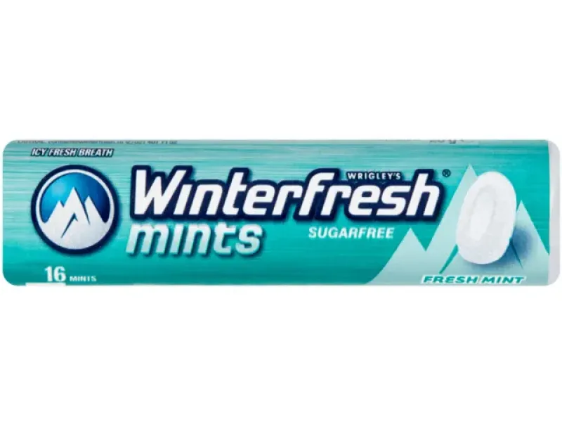 Imagine pentru Bomboane mentolate Winterfresh Mints Fresh Mint cu aroma de menta 16 buc 28 g