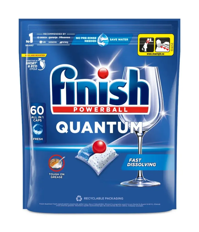 Imagine pentru Detergent capsule pentru masina de spalat vase Finish Quantum, 60 spalari