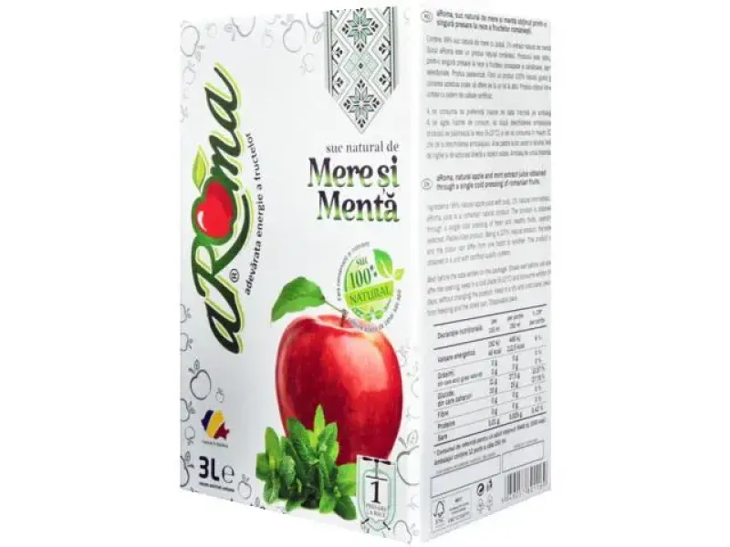 Imagine pentru Suc natural de mere și mentă, 3 L, Aroma