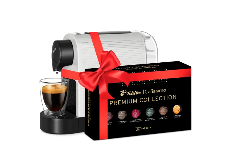 Imagine pentru Espressor Tchibo Cafissimo Pure Plus, 0.8 litri, 15 bar, 1250 W, Alb + 60 CPS