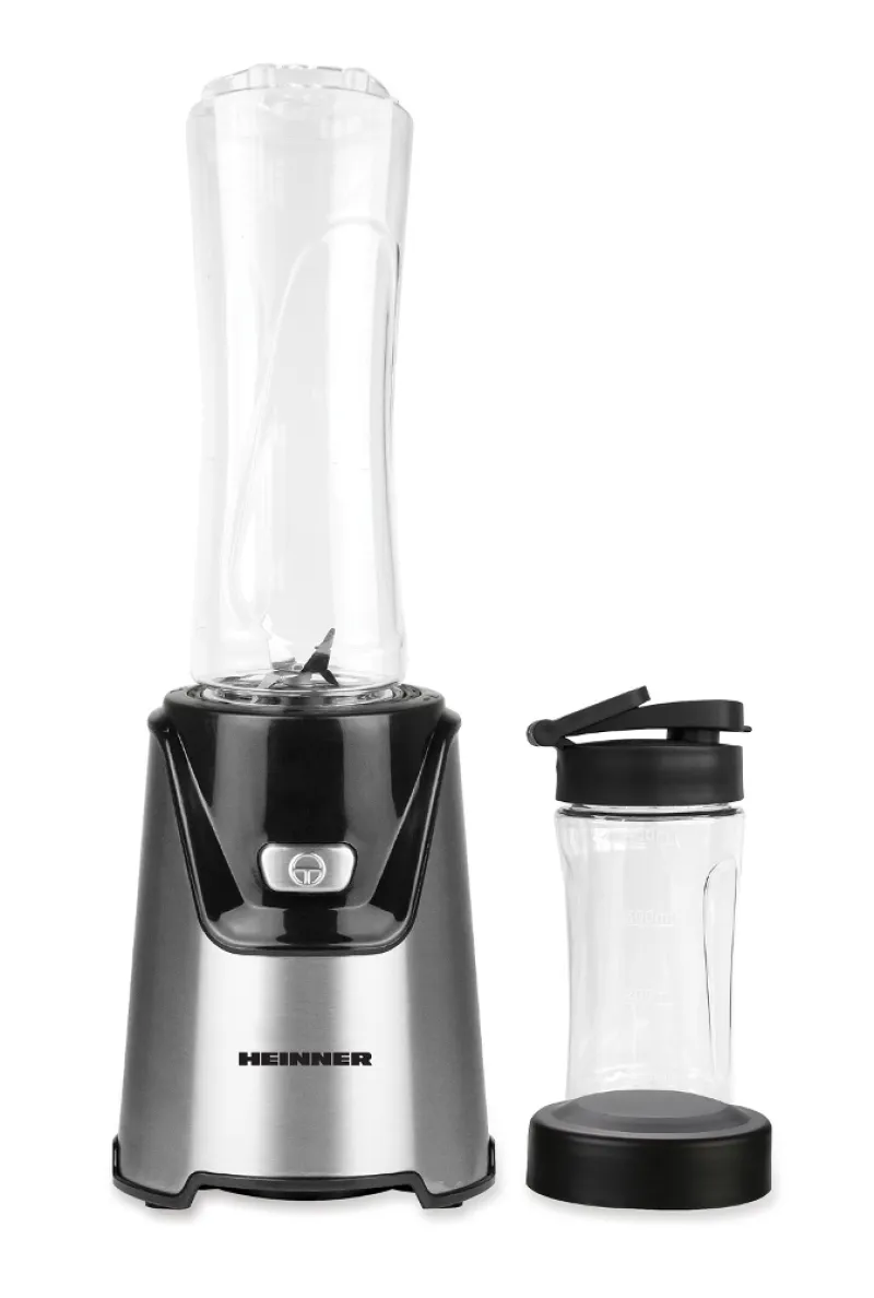 Imagine pentru Blender sport Heinner WellGo Mix 400 HSB-T400SS, 0.6/0.4 litri, 400 W, Argintiu / Negru
