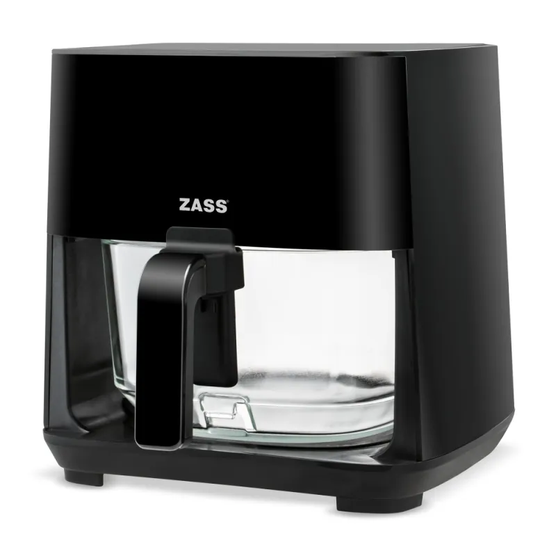 Imagine pentru Friteuza cu aer cald si cos din sticla Zass ZAF 14, 5 litri, 1450 W, Negru