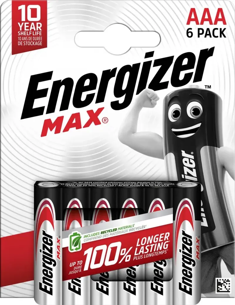 Imagine pentru Set 6 baterii alcaline AAA Energizer Max