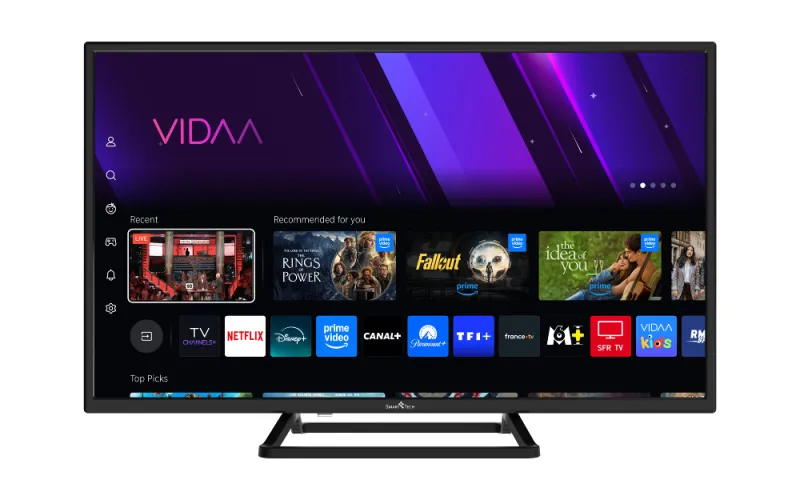 Imagine pentru Televizor LED SmartTech 32HV02T3, 80 cm, Clasa E, HD, Negru