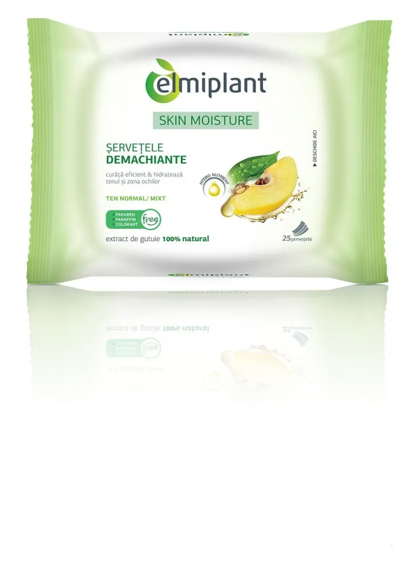 Imagine pentru Servetele demachiante pentru ten mixt Elmiplant 25 buc