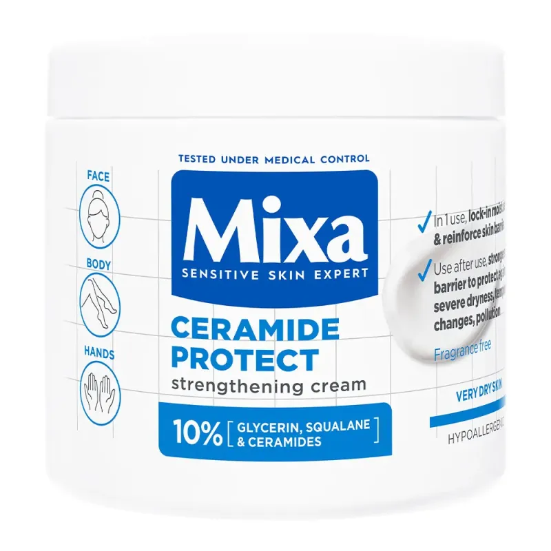 Imagine pentru Crema cu efect fortifiant pentru fata si corp Mixa Ceramide Protect , 400 ml