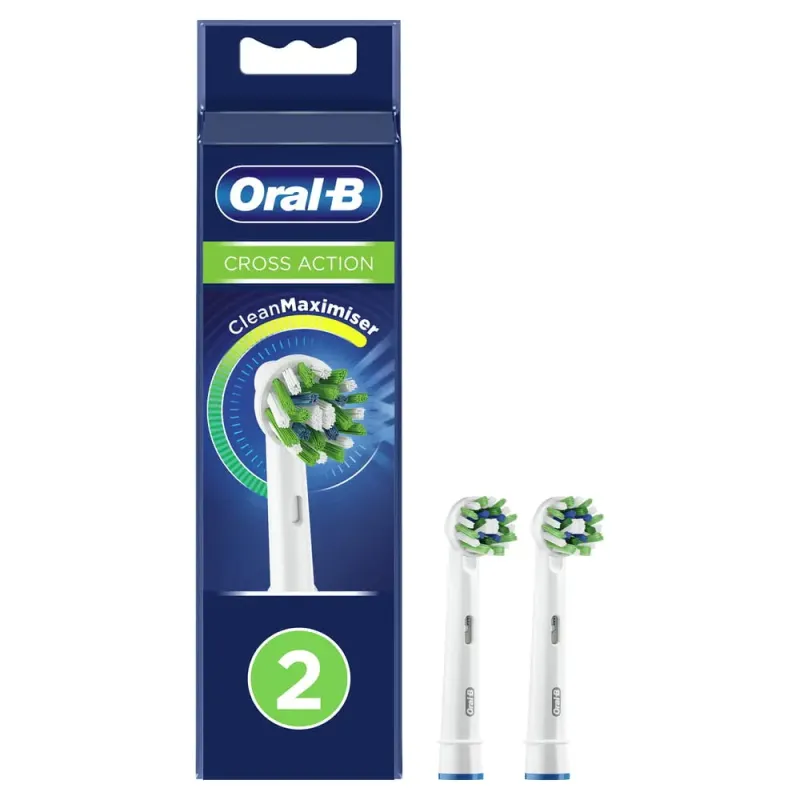 Imagine pentru Rezerve periuta de dinti electrica Oral-B Cross Action, Tehnologie CleanMaximiser, 2 buc