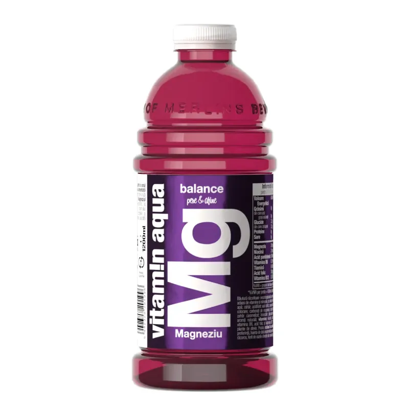 Imagine pentru Băutură necarbogazoasă Vitamin Aqua Mg pere și afine, 1.2 L, Vitamin Aqua