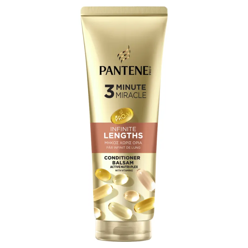 Imagine pentru Balsam de par Pantene Pro-V Infinite Lengths 3 Minute Miracle pentru par lung si fragil, 220 ml