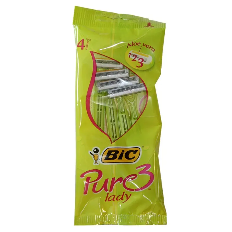 Imagine pentru Aparat de ras cu aloe vera Pure 3 Lady Bic, 4 bucati