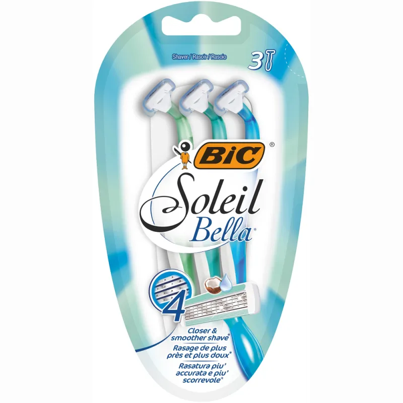 Imagine pentru Aparat de ras BIC Soleil Bella, Femei, 3 buc