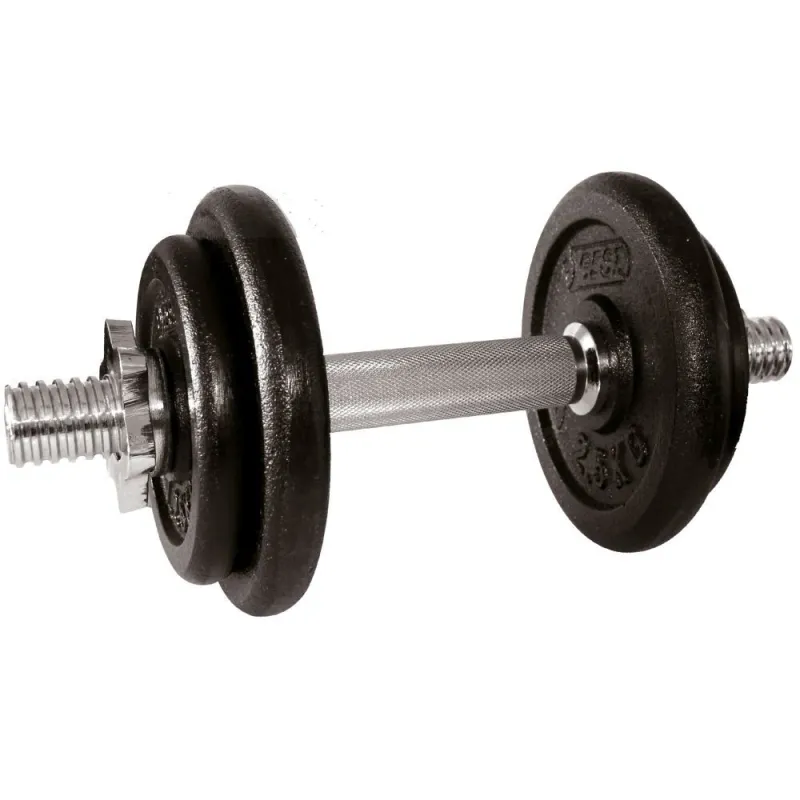 Imagine pentru Set greutati cu 5 piese Best Sporting, 10 kg, Negru/Argintiu