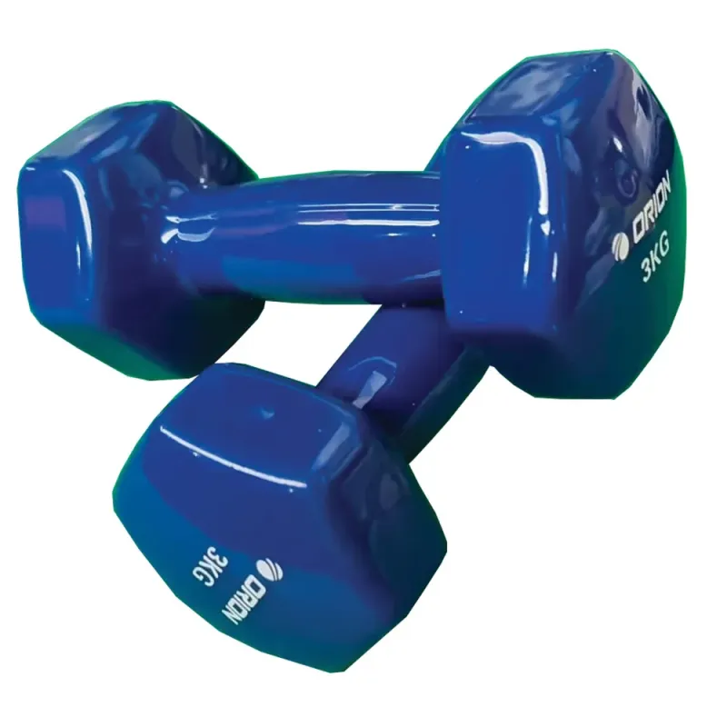 Imagine pentru Gantera Orion, vinil/fier, 3 kg, Albastru