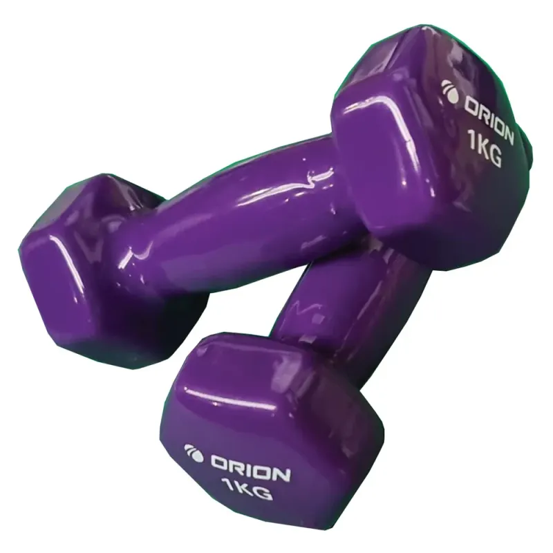 Imagine pentru Gantera Orion, vinil/fier, 1 kg, Mov