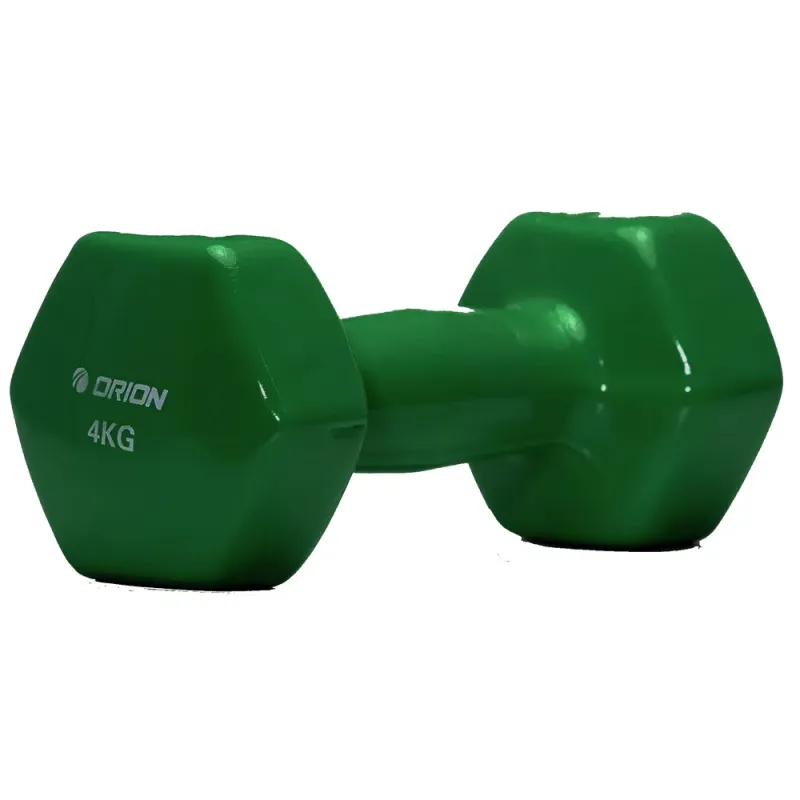 Imagine pentru Gantera Orion, vinil/fier, 4 kg, Verde