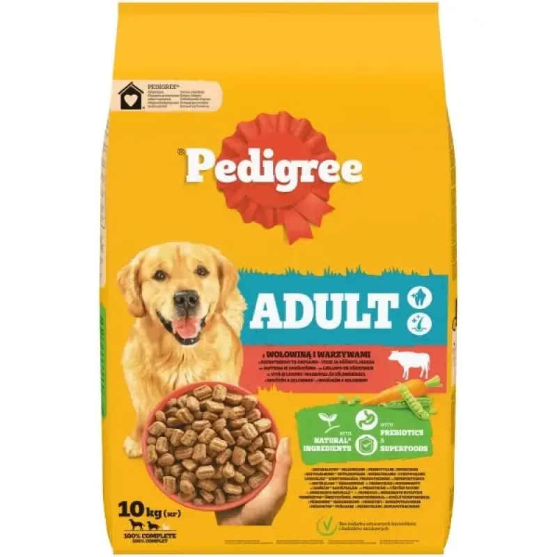Imagine pentru Hrana uscata pentru caini adulti Pedigree cu vita si legume, 10kg
