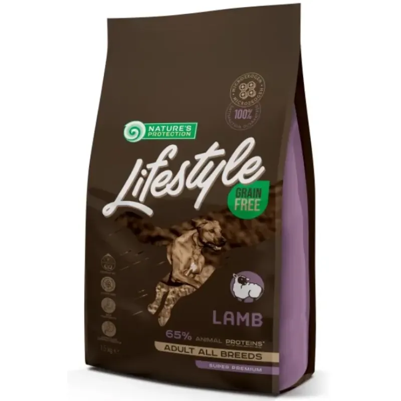 Imagine pentru Hrana uscata pentru caini Nature's Protection Lifestyle, Lamb Grain Free, Adult 1.5kg