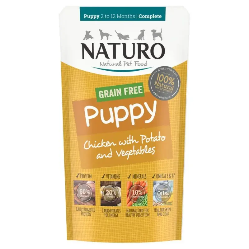 Imagine pentru Hrana umeda caini Naturo Puppy cu pui si cartofi, 150g