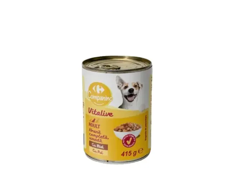 Imagine pentru Hrana umeda pentru caini Companino cu pui si miel, 415 g