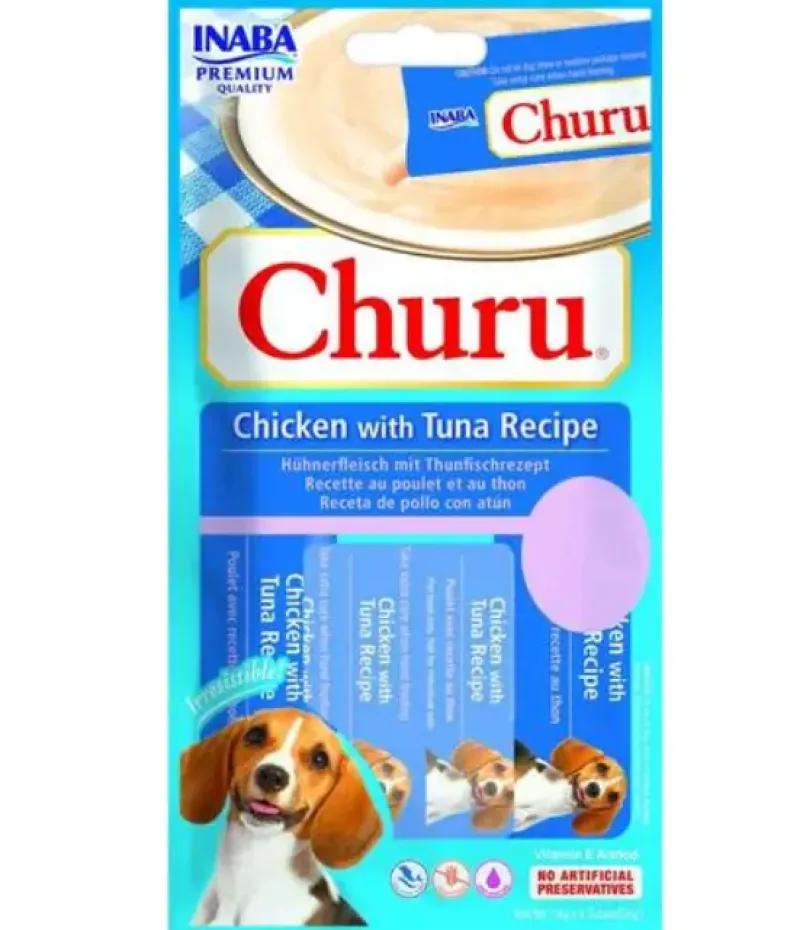 Imagine pentru Churu Creamy Recompense Pentru Caini Cu Pui Si Ton 56G