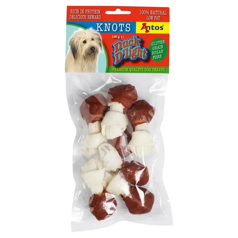 Imagine pentru Recompense pentru caini Duck D'light Knots Antos, 100 g
