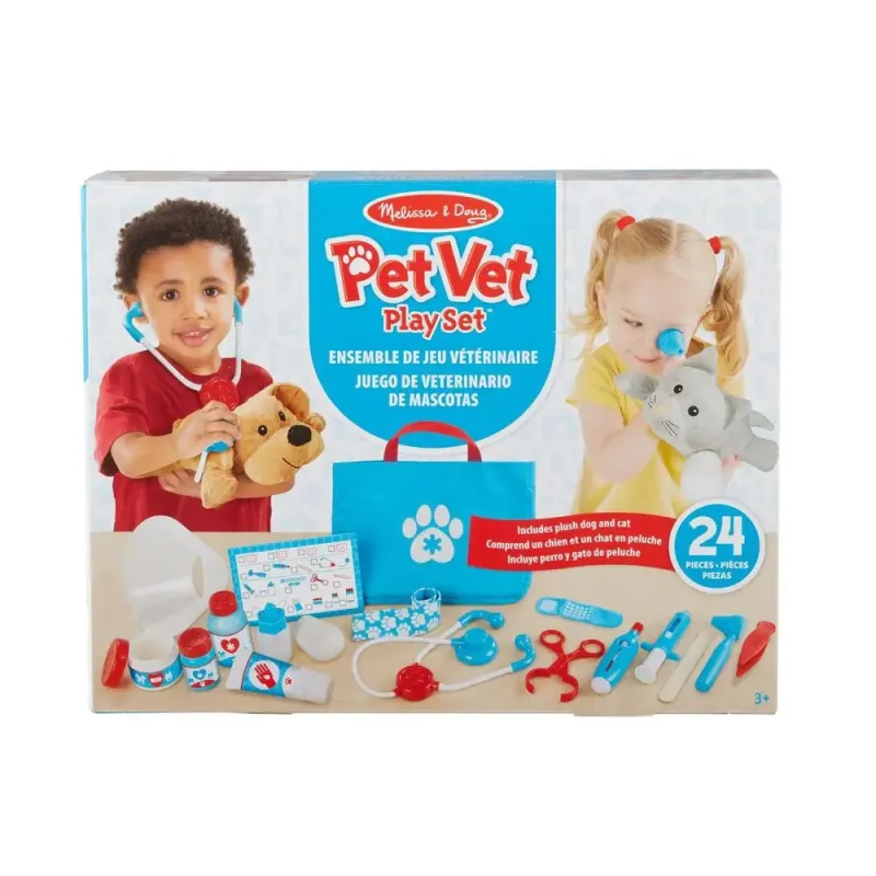 Imagine pentru Set de joaca doctor veterinar Melissa&Doug, 24 piese, Multicolor