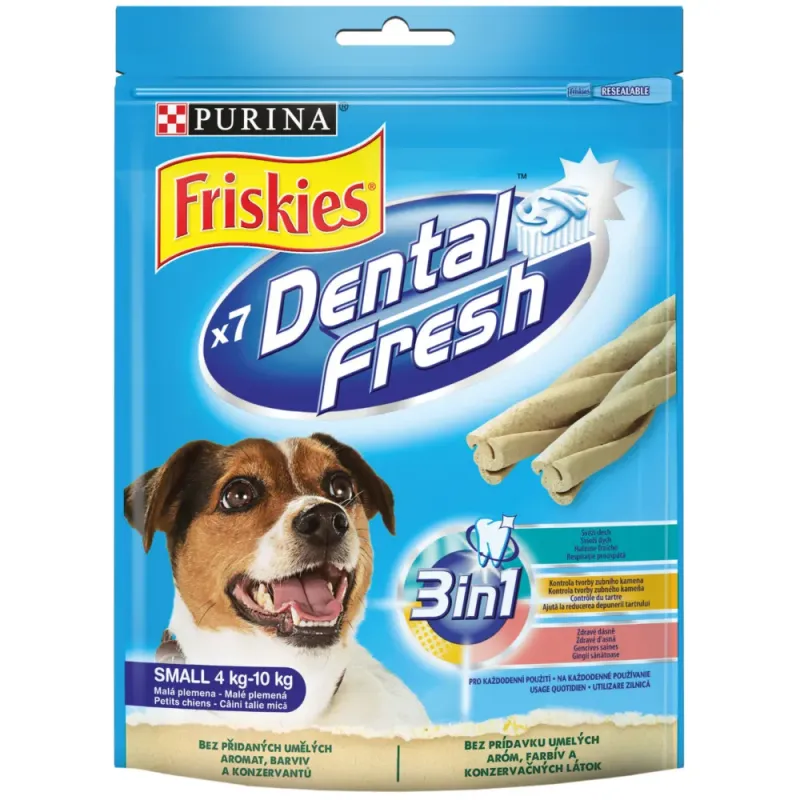 Imagine pentru FRISKIES Dental Fresh pentru caini de talie mica, recompense pentru caini, 110 g